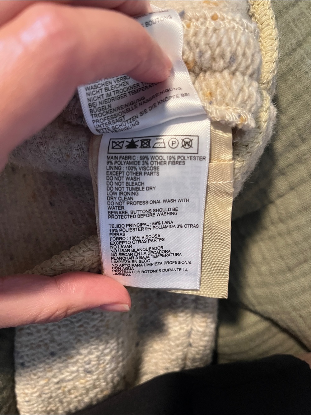 ba&sh Lady Jacket Wool Tweed Size 0 (XS) - Picture 6 of 6